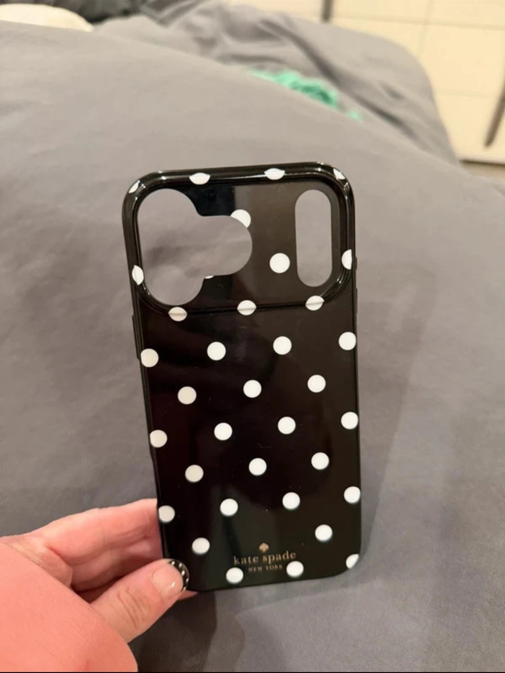 kate spade Black and White Polka Dot iPhone Case